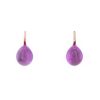 Pomellato Rouge Passion earrings in 9 carats pink gold and sapphires - 00pp thumbnail