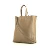 Shopping bag Celine Cabas modello piccolo in pelle martellata beige - 00pp thumbnail