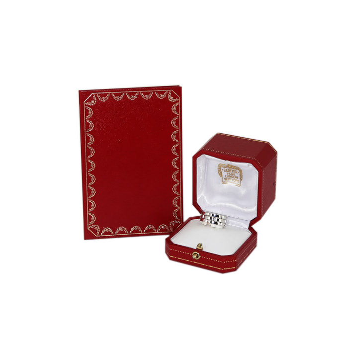 Sortija Cartier Maillon Panthère en oro blanco - Detail D2