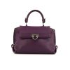 Salvatore Ferragamo Sofia shoulder bag in purple grained leather - 360 thumbnail