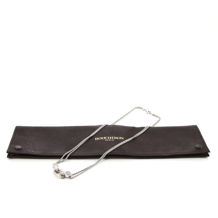 Boucheron Serpent Bohème necklace in white gold and diamonds - Detail D2