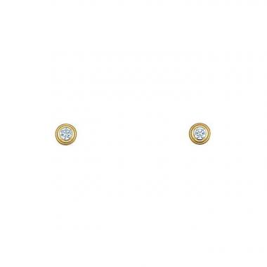 Orecchini a bottone Cartier Diamants Légers XS in oro giallo e diamanti