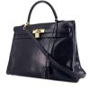 Hermès  Kelly 35 cm handbag  in navy blue box leather - 00pp thumbnail