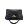 Hermès  Kelly 35 cm handbag  in navy blue box leather - 360 Front thumbnail