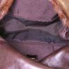 Borsa Fendi  Big mama in pelliccia sintetica marrone e pitone marrone - Detail D2 thumbnail