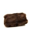 Fendi  Big mama handbag  in brown synthetic furr  and brown python - Detail D4 thumbnail