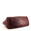 Chanel Coco Cocoon bag worn on the shoulder or carried in the hand in burgundy quilted leather and black leather - Detail D4 thumbnail