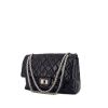 Chanel 2.55 handbag in navy blue quilted leather - 00pp thumbnail