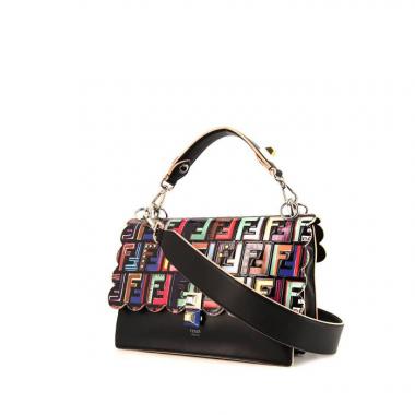 Sac Fendi Kan I en cuir multicolore et cuir noir