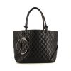 Chanel Cambon shopping bag in black quilted leather - 360 thumbnail