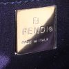 Fendi Baguette handbag in grey monogram canvas and navy blue leather - Detail D3 thumbnail