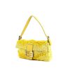 Fendi Baguette handbag in canvas and glitter and yellow leather - 00pp thumbnail