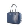 Hermes Plume small model handbag in Bleu Thalassa box leather - 00pp thumbnail