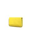 Chanel Wallet on Chain shoulder bag in yellow grained leather - 00pp thumbnail