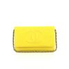 Chanel Wallet on Chain shoulder bag in yellow grained leather - 360 thumbnail