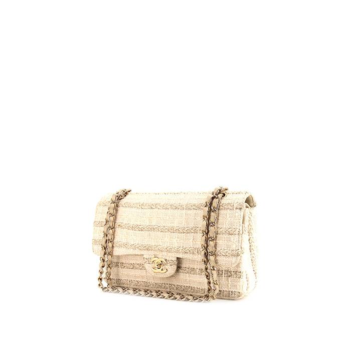 Chanel - Authenticated Timeless/Classique Handbag - Tweed Beige for Women, Very Good Condition