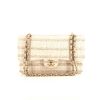 Chanel Timeless handbag in beige tweed and beige leather - 360 thumbnail