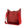 Sac bandoulière Hermès Evelyne III petit modèle en cuir togo rouge Garance - 00pp thumbnail
