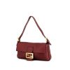 Fendi Baguette handbag in burgundy glittering leather - 00pp thumbnail