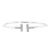 Bracelet ouvert Tiffany & Co Wire en or blanc et diamants, taille 16 - 00pp thumbnail