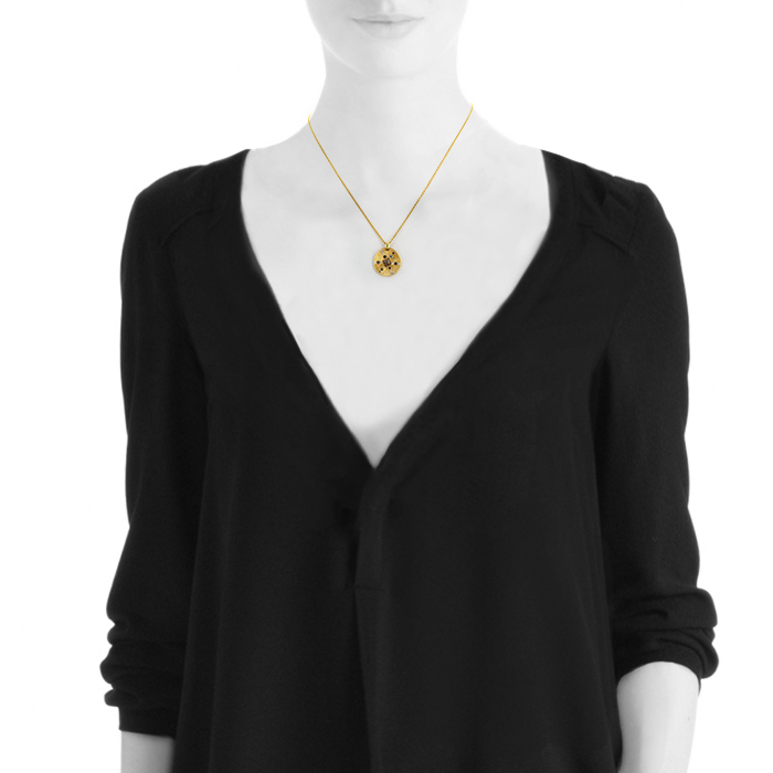 De Beers Talisman necklace in yellow gold, diamonds and rough diamond - Detail D1