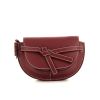 Loewe Gate Dual belt wallet in burgundy leather - 360 thumbnail