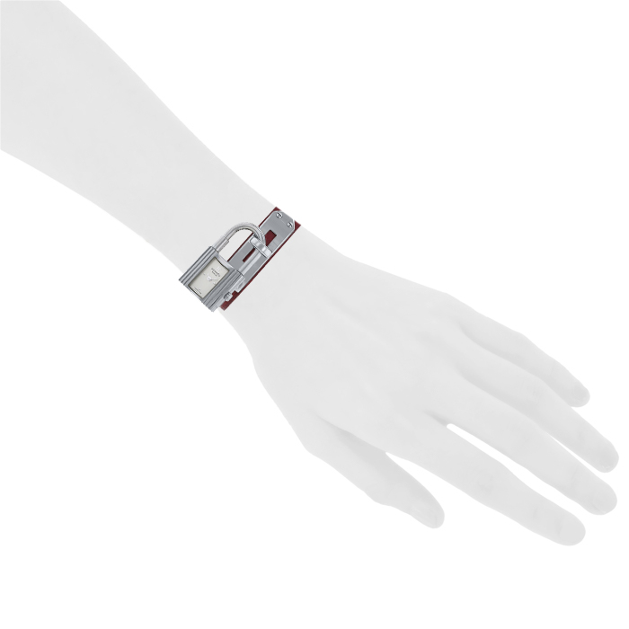 Montre Hermes Kelly-Cadenas en acier Ref :  KE1.210 Vers  1990 - Detail D1
