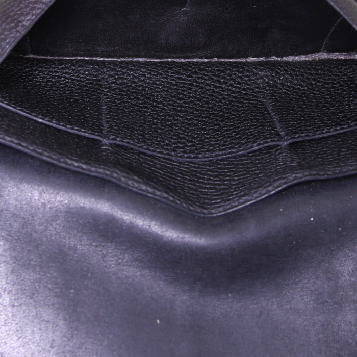 Billetera Hermes Dogon - Pocket Hand en cuero taurillon clémence negro - Detail D2