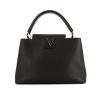 Louis Vuitton Capucines large model handbag in black grained leather - 360 thumbnail