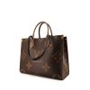 Shopping bag Louis Vuitton Onthego modello medio in tela monogram bicolore marrone - 00pp thumbnail
