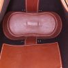 Hermès shopping bag in brown felt and gold Barenia leather - Detail D2 thumbnail
