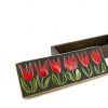 Mithé Espelt, grand coffret "Tulipes", en terre estampée et émaillée, or craquelé, base en chêne, vers 1965 - Detail D3 thumbnail