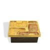 Mithé Espelt, "Maya" chest, in embossed earthenware, crackled gold and crystallized glass, oak base, from the 1975's - 00pp thumbnail