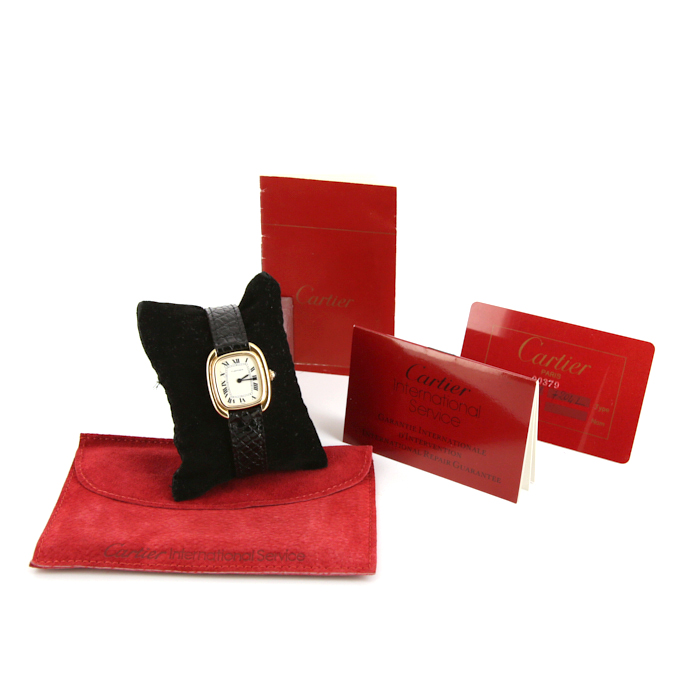 Montre Cartier Tonneau en or jaune Ref :  7807 Vers  1975