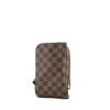 Louis Vuitton Geronimos shoulder bag in ebene damier canvas and brown leather - 00pp thumbnail