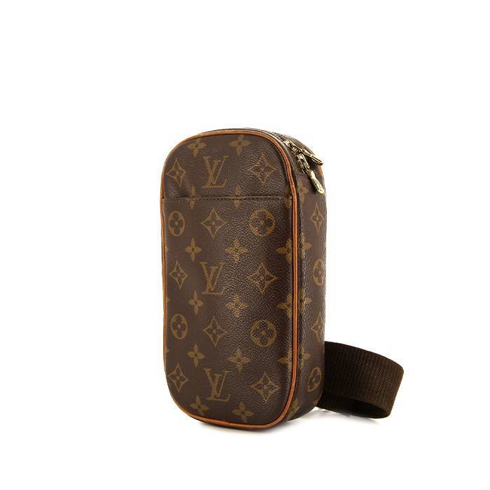 Louis Vuitton  Gange pouch  in brown monogram canvas  and brown leather - 00pp