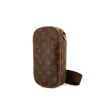 Louis Vuitton  Gange pouch  in brown monogram canvas  and brown leather - 00pp thumbnail