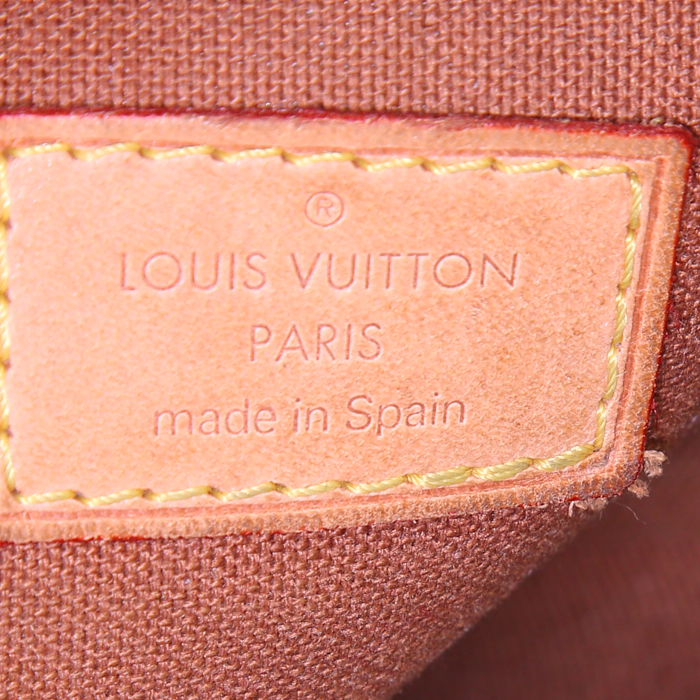 Pochette Louis Vuitton  Gange en toile monogram marron et cuir marron - Detail D3