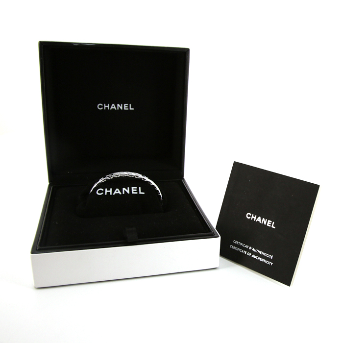 Bracelet rigide Chanel Coco Crush moyen modèle en or blanc et diamants - Detail D2