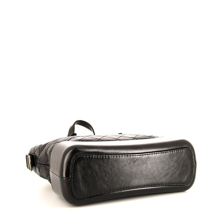 Chanel Gabrielle handbag in black quilted leather - Detail D5