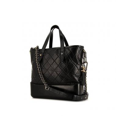 Chanel Gabrielle  handbag in black quilted leather