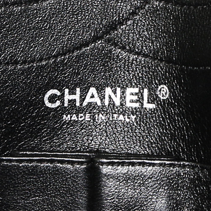 Borsa a tracolla Chanel 2.55 in pelle trapuntata nera - Detail D4