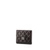 Billetera Chanel en cuero acolchado negro - 00pp thumbnail