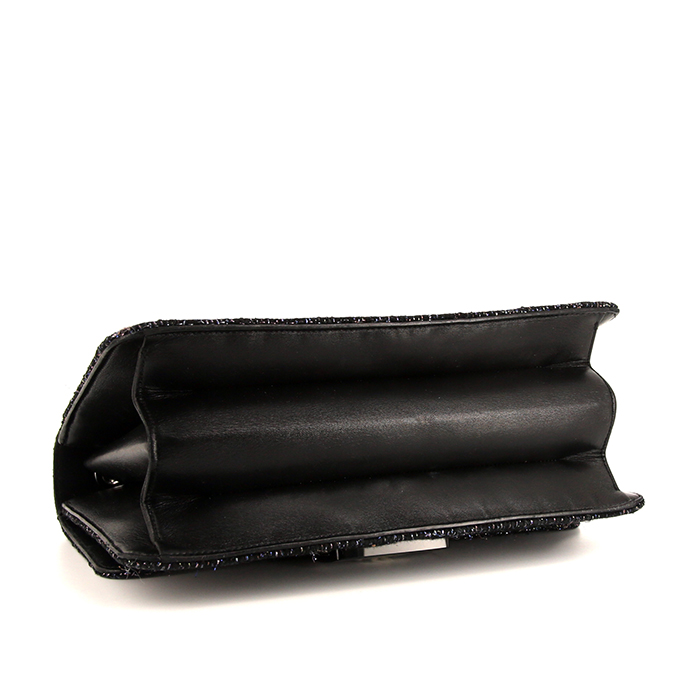 Sac à main Chanel Chic With Me en jersey et cuir noir - Detail D5