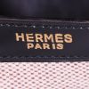Hermes Drag handbag in black box leather and beige canvas - Detail D3 thumbnail