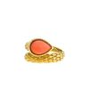 Boucheron Serpent Bohème ring in yellow gold and coral - 00pp thumbnail