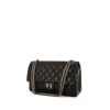 Chanel 2.55 handbag in black quilted leather - 00pp thumbnail