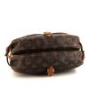 Louis Vuitton Saumur small model shoulder bag in brown monogram canvas and natural leather - Detail D5 thumbnail