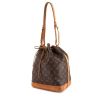 Shopping bag Louis Vuitton Grand Noé in tela monogram marrone e pelle naturale - 00pp thumbnail
