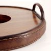 Gucci, rare tray in leather and rosewood veneer, from the 1970's - Detail D1 thumbnail